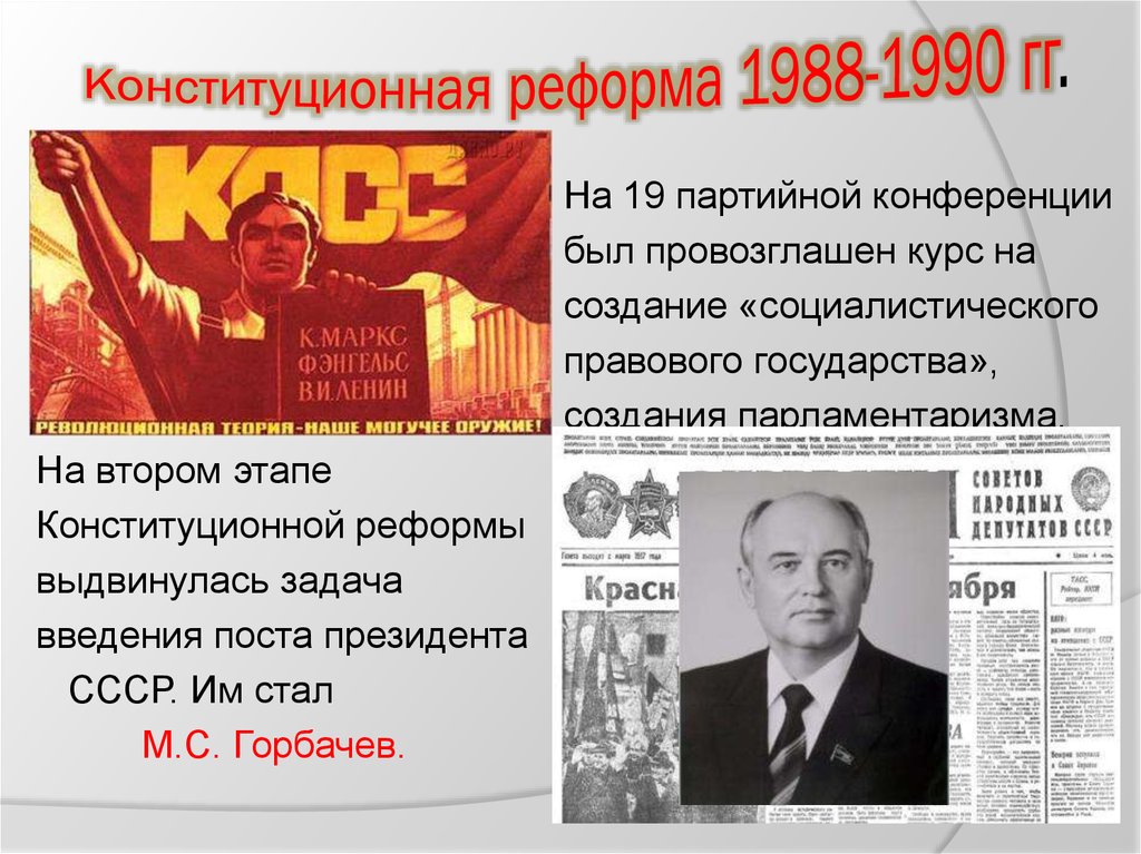 Конституционная реформа 1988-1990 гг.