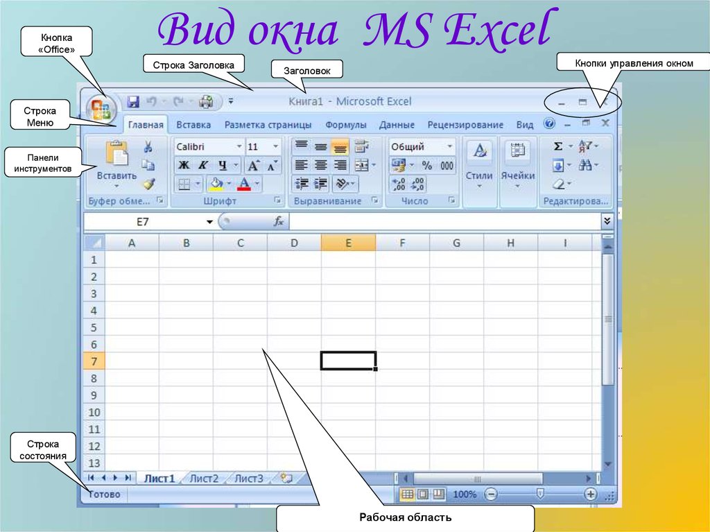 Где кнопка офис. Панель инструментов в эксель 2010. Кнопки в excel. Кнопка Office в excel. Excel виды окон.