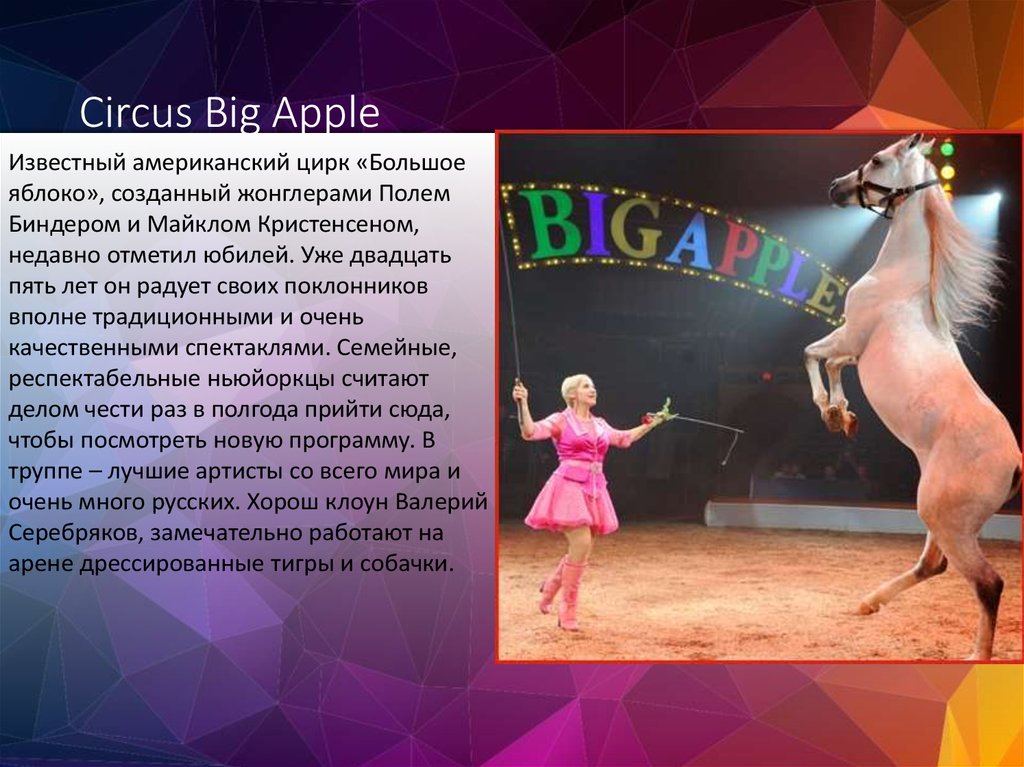 Цирковой жанр 8 букв. Жанры цирка. Американский цирк. Цирк большое яблоко.