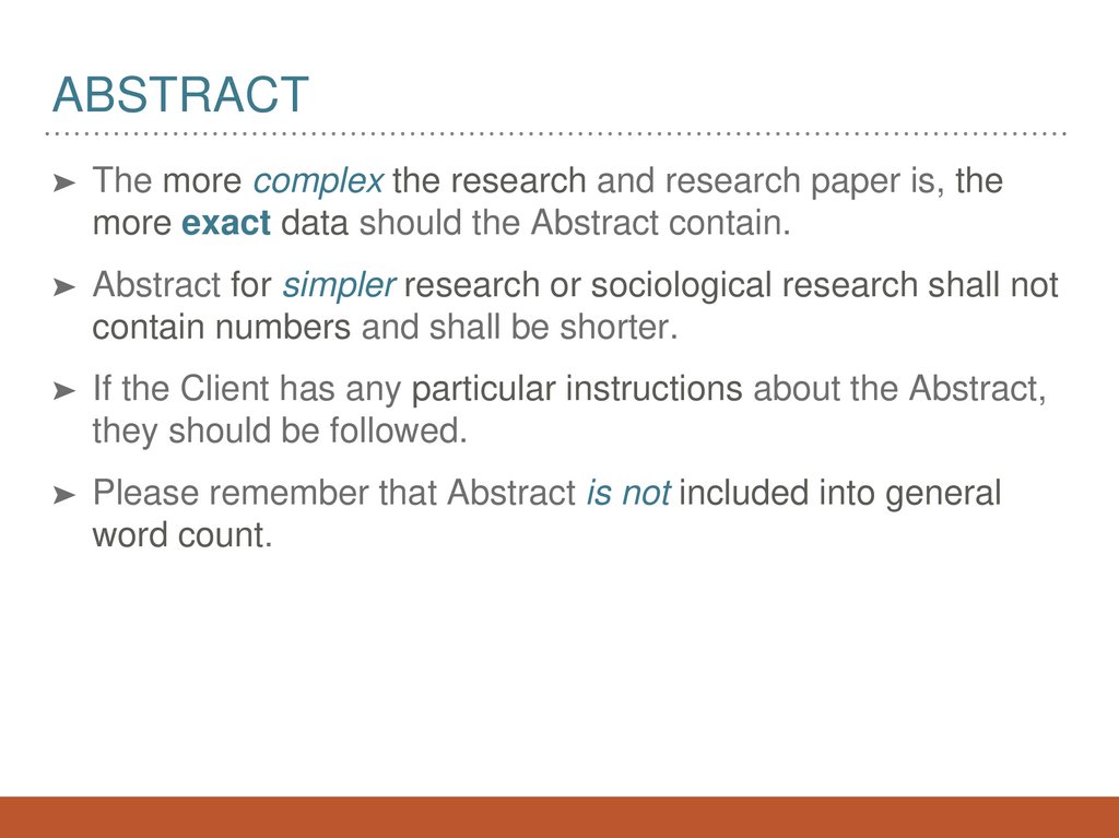 what should an abstract contain