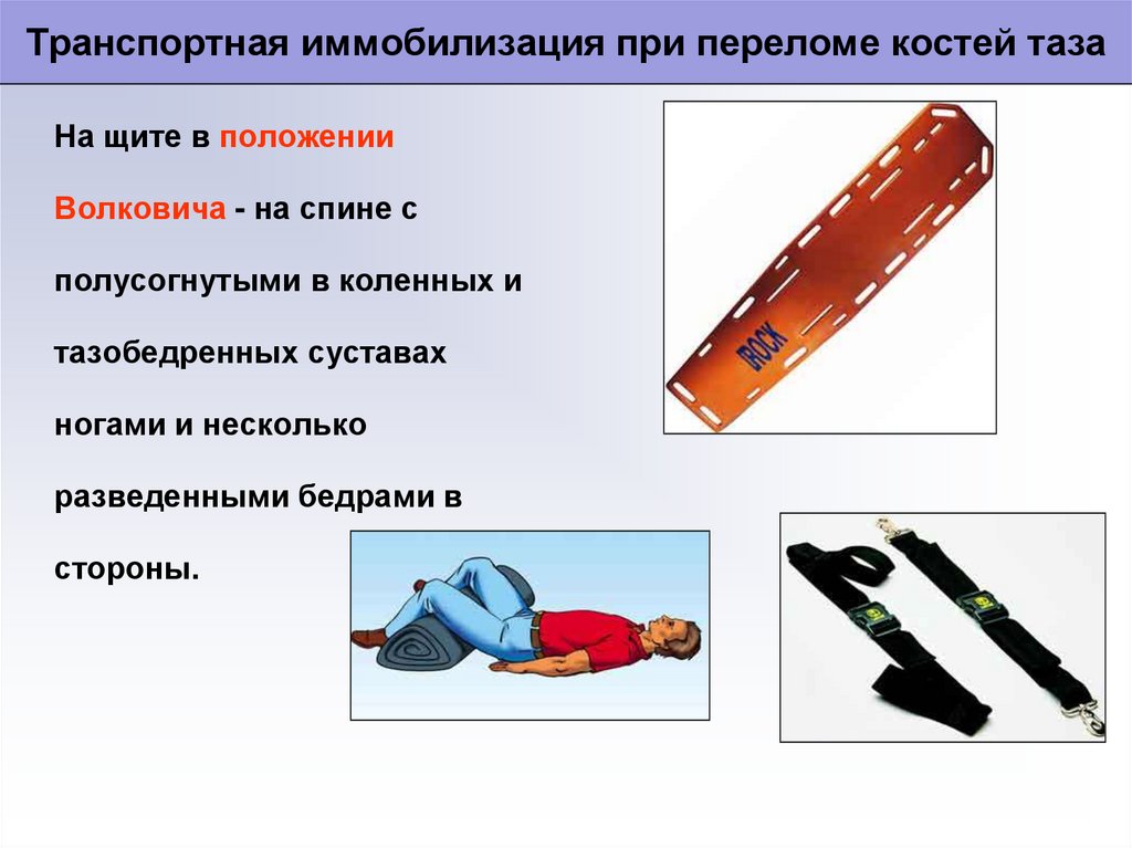 Переломы костей транспортная иммобилизация