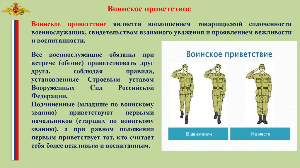 Строевой устав. Воинское Приветствие строевой устав. Все военнослужащие обязаны при встречи (обгоне). Все военнослужащие обязаны при встрече обгоне приветствовать. Строевой устав вс РФ форма одежды.