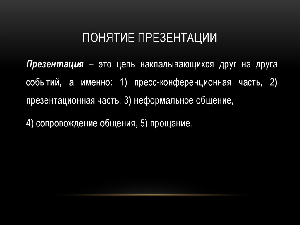 Понятие презентации виды презентаций