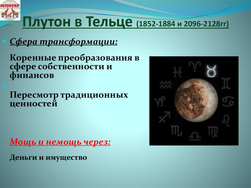 Плутон в Тельце (1852-1884 и 2096-2128гг)