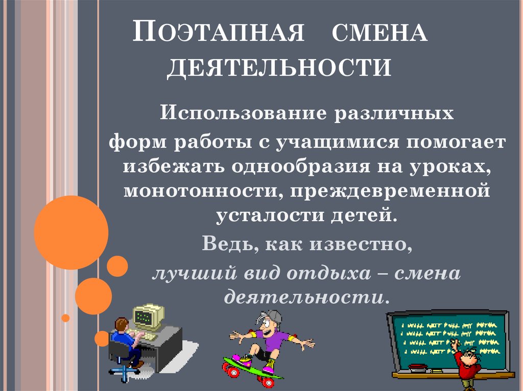 Изменение деятельности