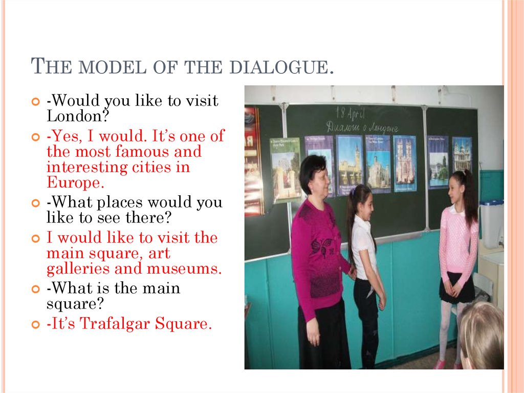 The model of the dialogue.
