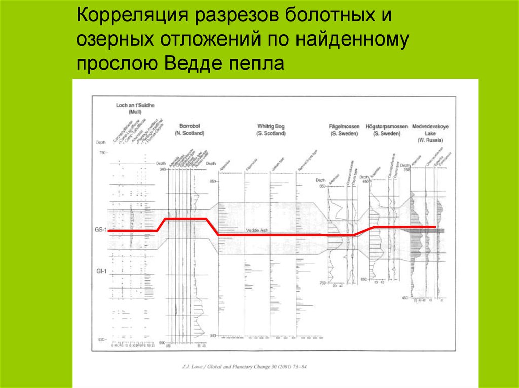 Корреляция разрезов. Разрезы болотных отложений. Корреляция четвертичных отложений. Разрез болота.