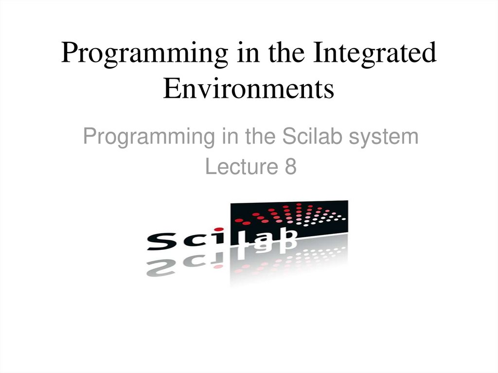 Programming in the Integrated Environments