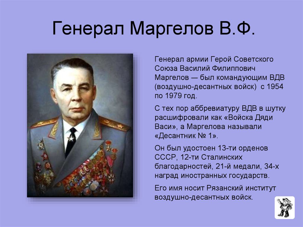 Василий маргелов презентация