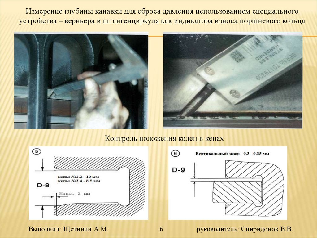 Глубина канавки