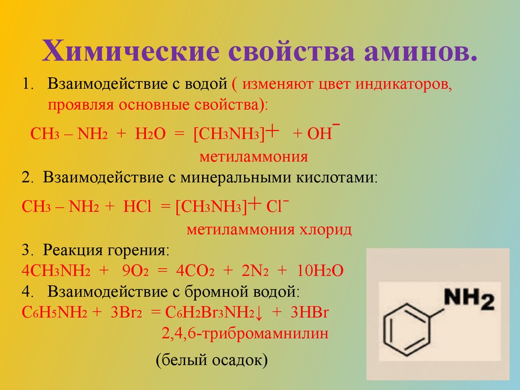 Презентация амины анилин