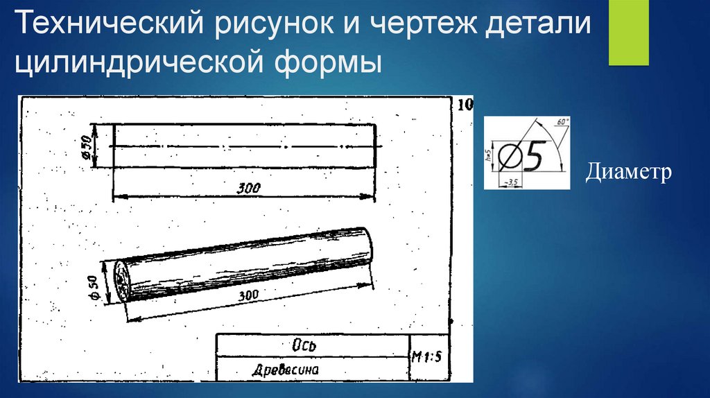 Чертеж скалки без ручек