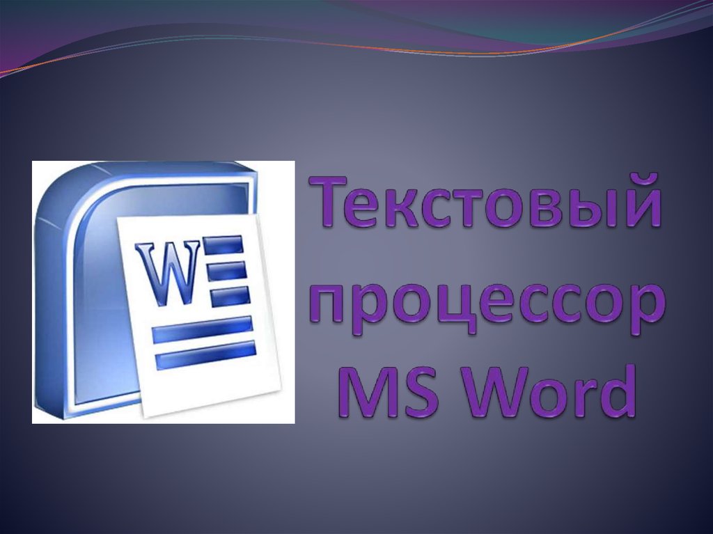 Текстовый процессор MS Word