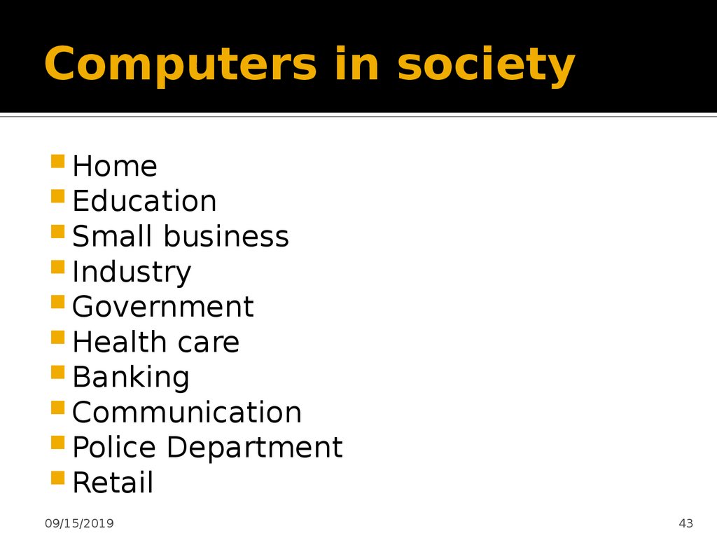 Computers in society