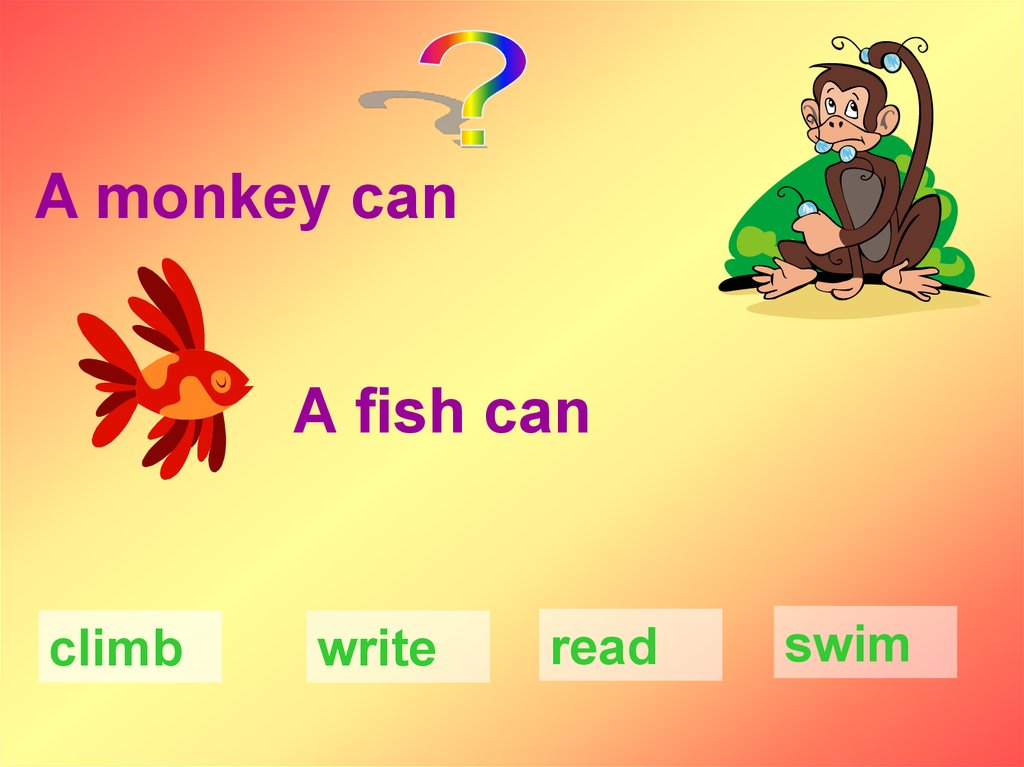 A chimp can sing. Monkey can Climb. Monkey can Swim. Как будет на английском can you Climb like a Monkey?. Can you Climb like a Monkey перевод на русский 2 класс и ответ.