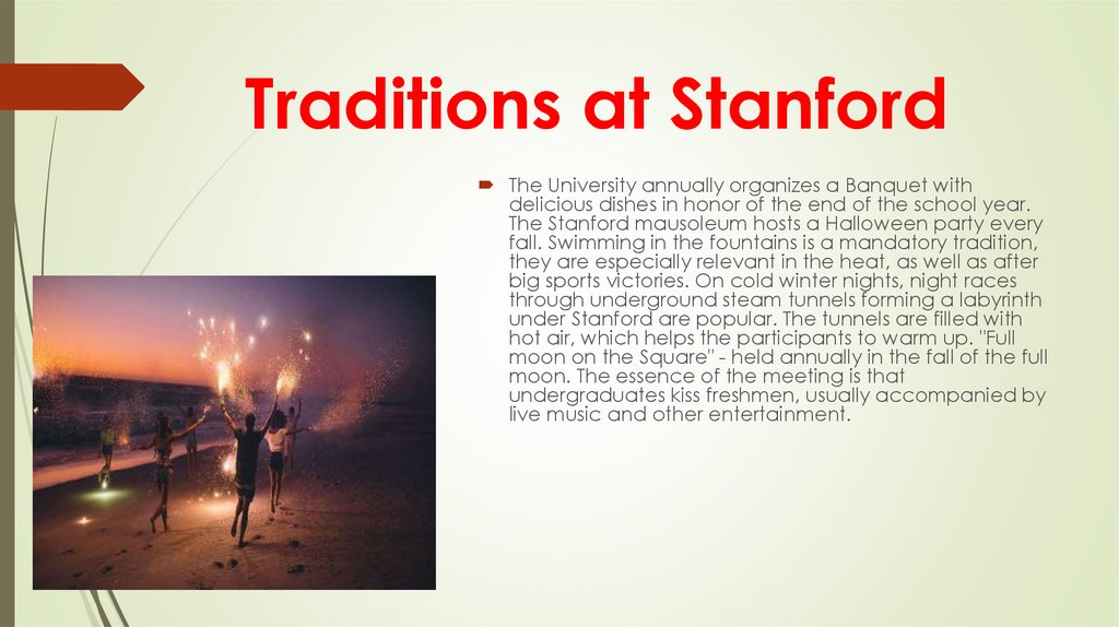 Traditions at Stanford
