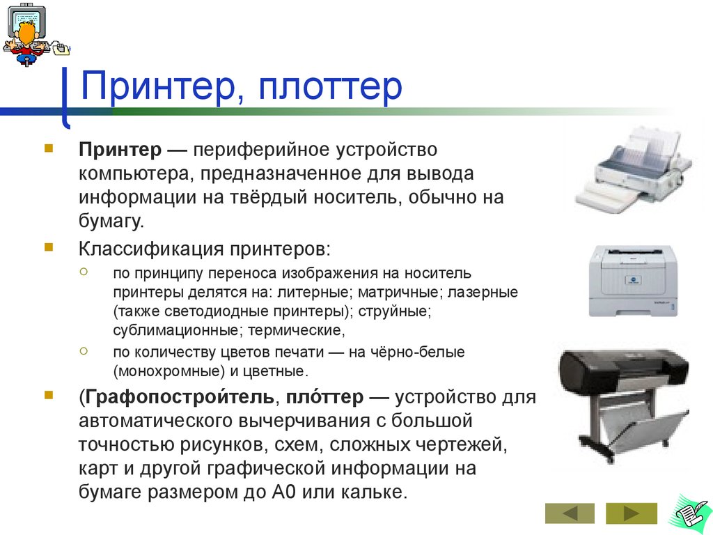 Принтеры и плоттеры презентация