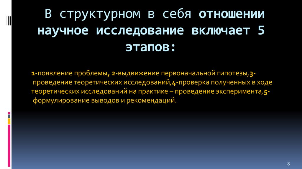 Включенное исследование. Исследование включает в себя. Выдвижение и обоснование первоначальной гипотезы. Научные исследования включают в себя. Теоретическое исследование включает три этапа.