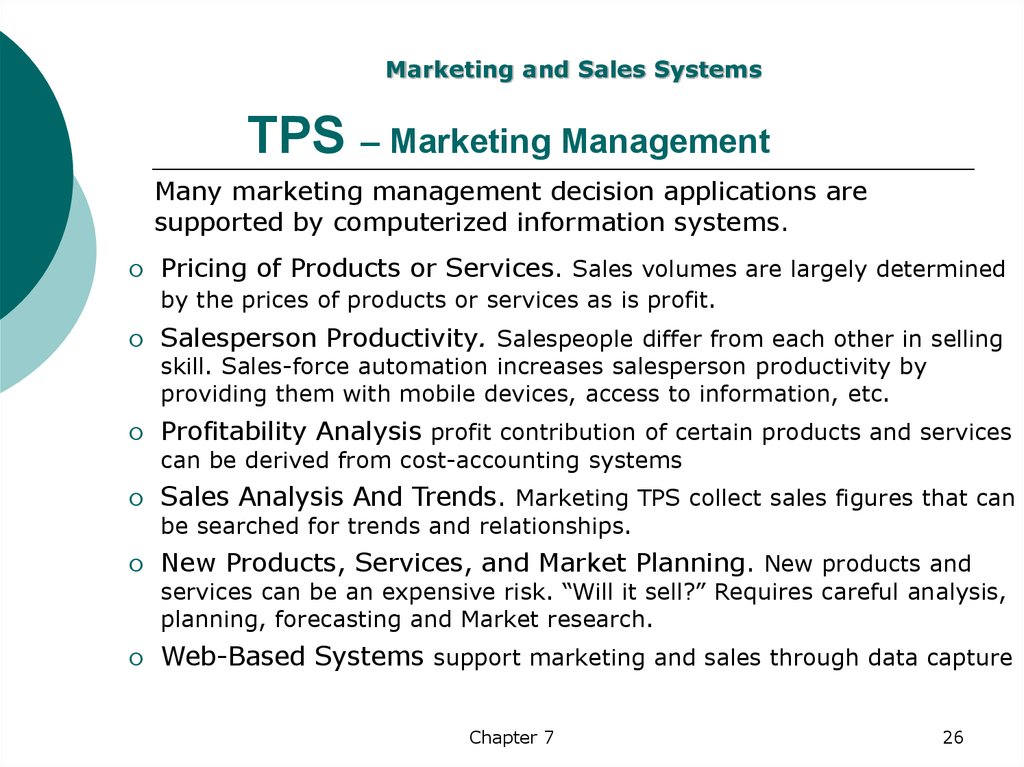 TPS – Marketing Management