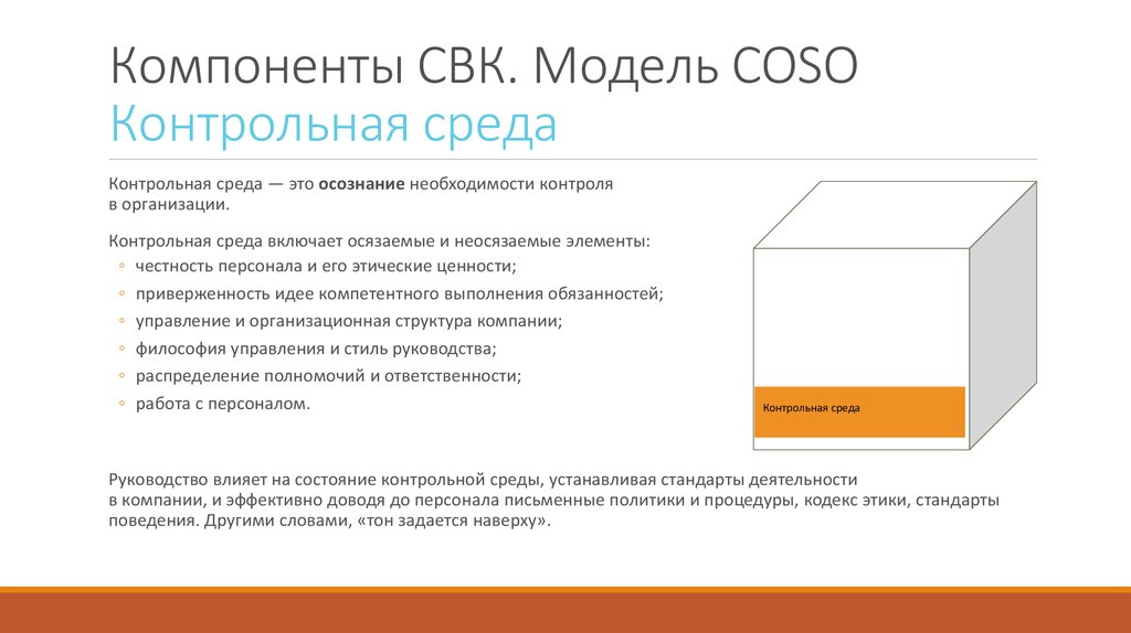 Контрольная модель. Компоненты системы внутреннего контроля Coso. Компоненты Coso контрольная среда это. Элементы СВК Coso. Элементы СВК контрольная среда.