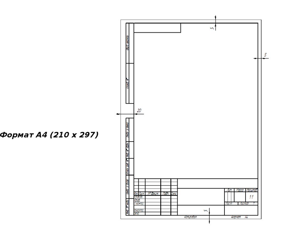 Формат а4 размеры чертеж