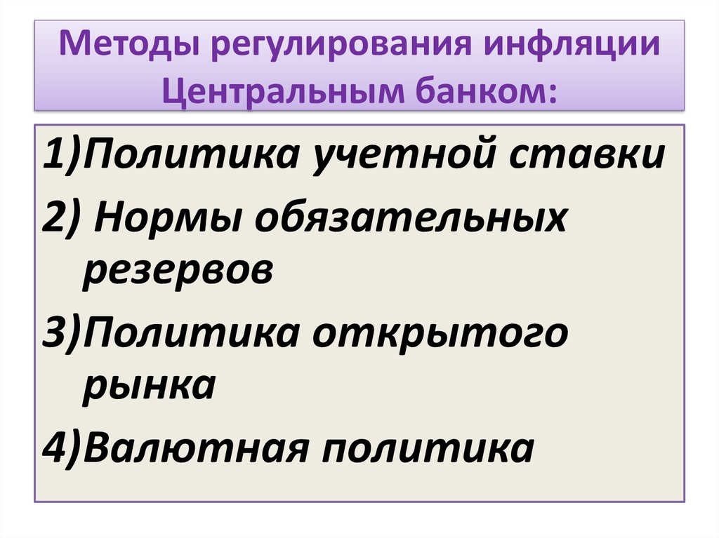 Проект по инфляции