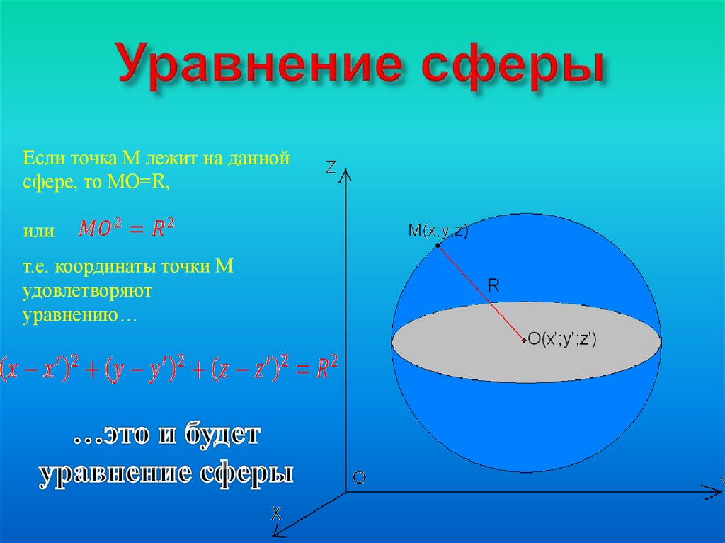 2 уравнение сферы