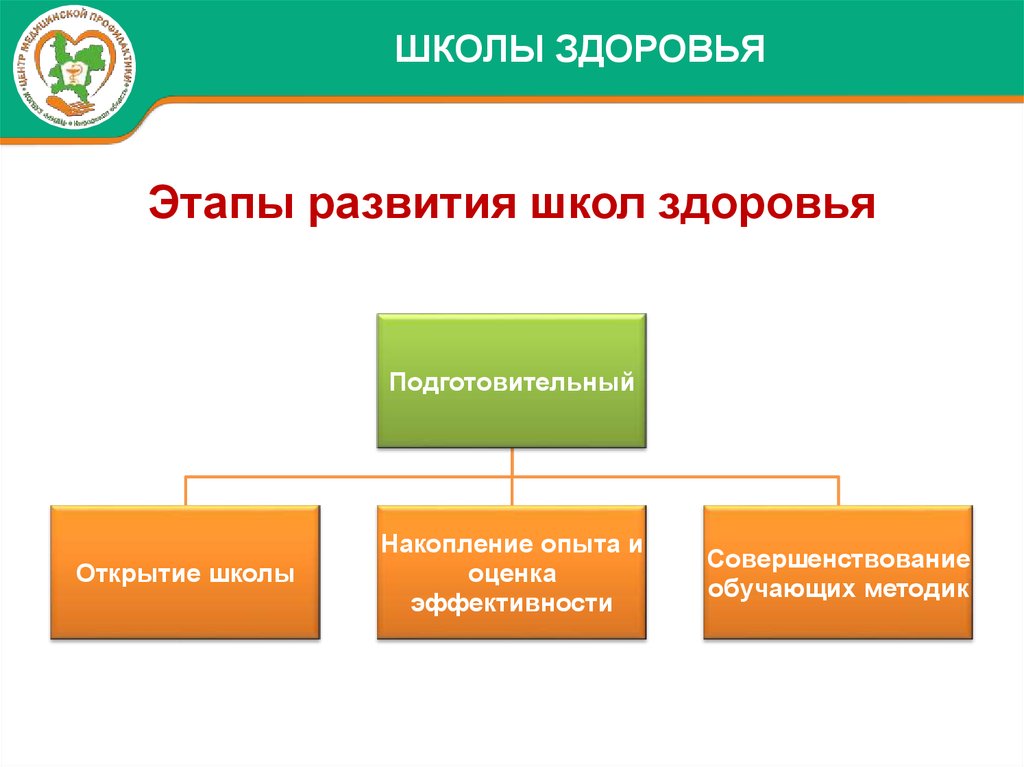 Организация сош. Принцип работы школ здоровья. Организация деятельности школ здоровья. Организация работы школ здоровья. Этапы школы здоровья.