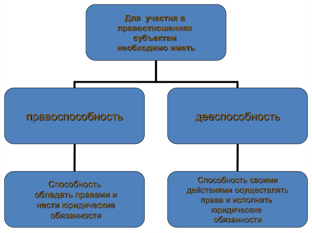 Сложный план правоотношения