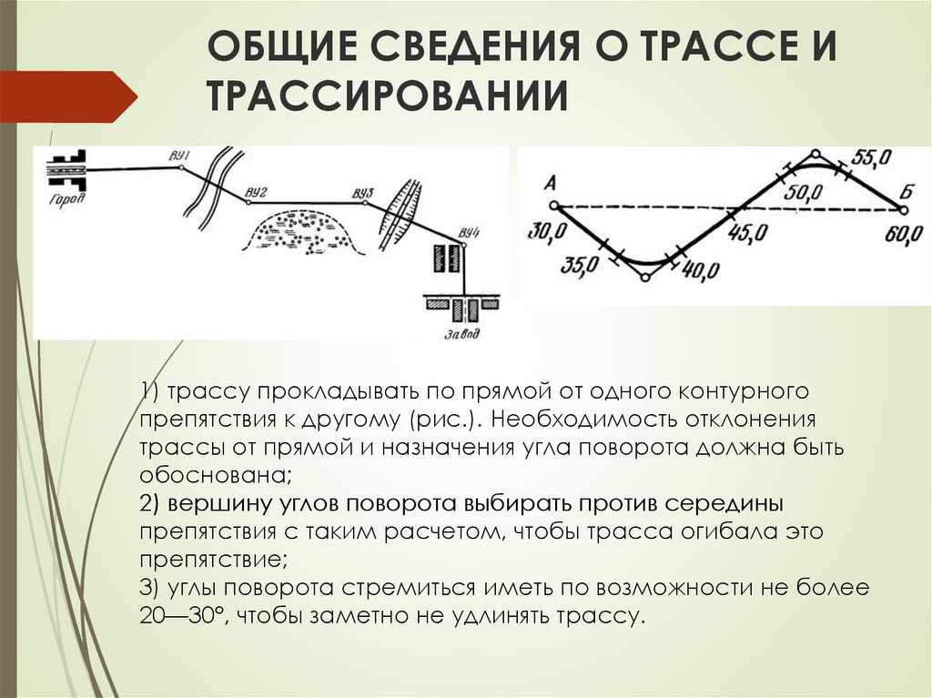 Если трассу определяют по топографическим планом или аэрофотоматериалам то трассирование называют