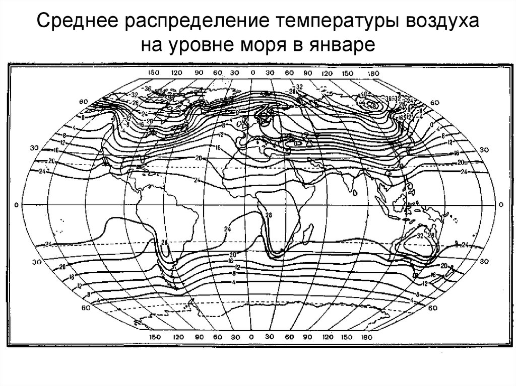 Распределение температуры воздуха