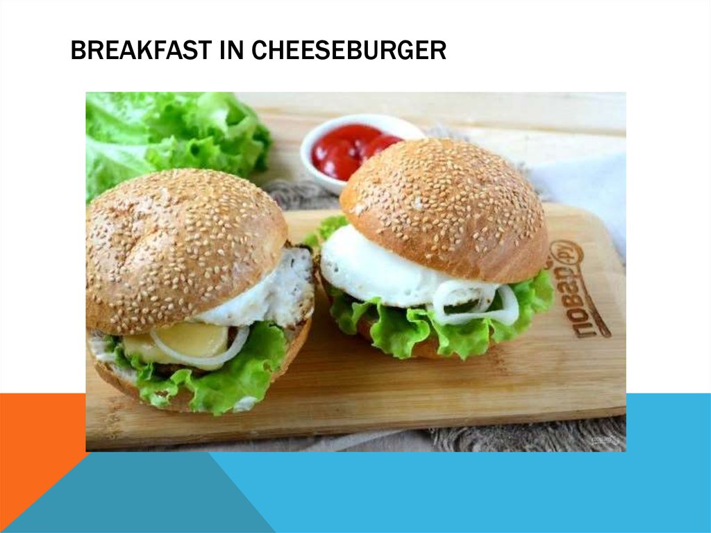 Breakfast in cheeseburger