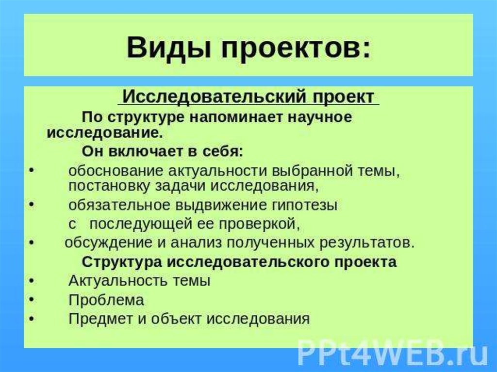 Как сделать исследовательскую часть проекта