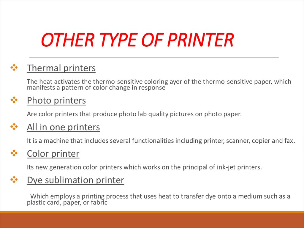 OTHER TYPE OF PRINTER