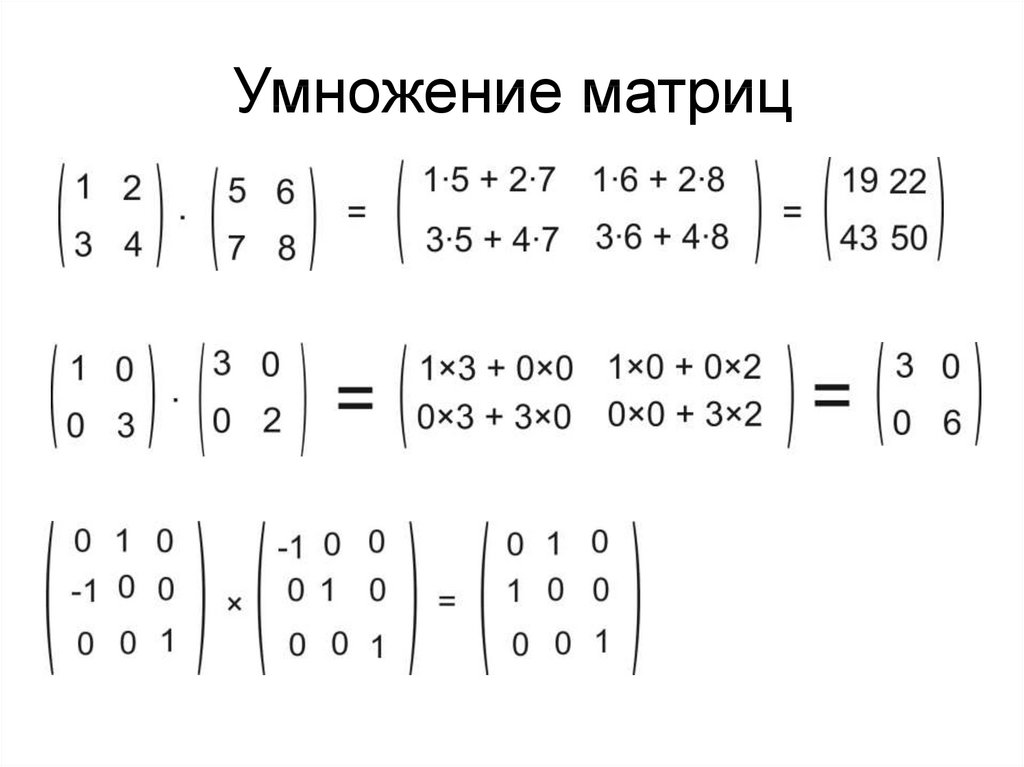 Найдите произведение 4 2 умножить на 2. Умножение матриц 2 на 2. Умножение матриц примеры 2х2. Умножение матриц 3 на 3. Умножение матрицы на матрицу.