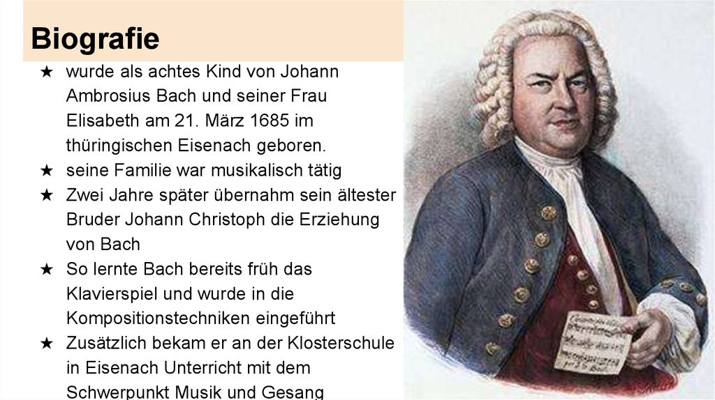 Johann Sebastian Bach презентация онлайн