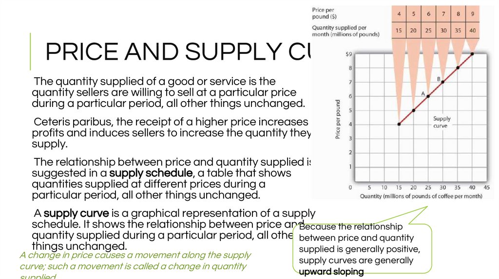 PRICE AND SUPPLY CURVE