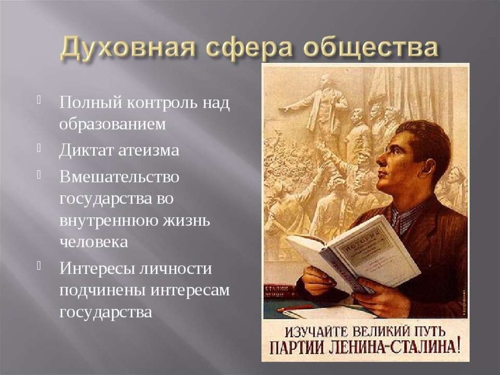 Духовная жизнь стала. Духовная сфера СССР. Сталин духовная сфера. Духовная сфера при Сталине. Партийный контроль над духовной жизнью.