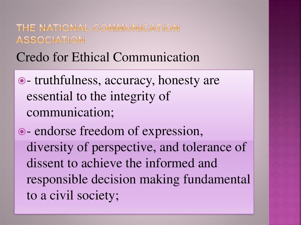 Communication ethics across cultural differences. Лекция 1 - online  presentation