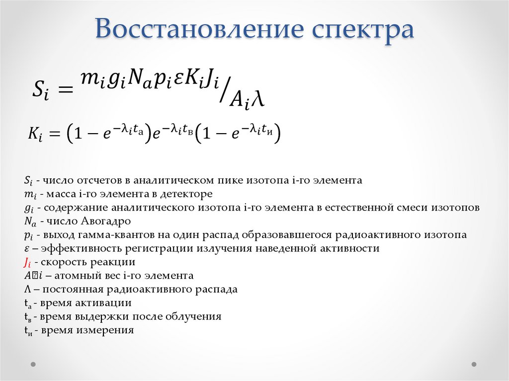 Восстановление спектра