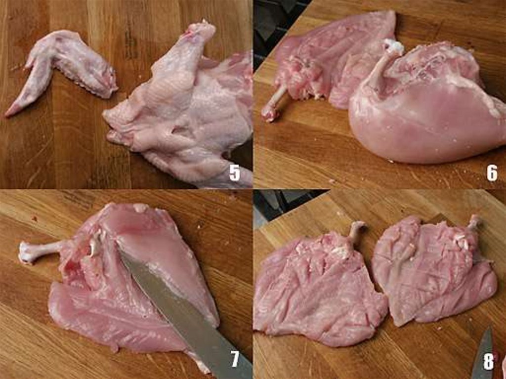Обработка куриного филе. П/Ф из курицы. Разделать курицу на порционные куски. Полуфабрикаты из домашней птицы. Приготовление полуфабрикатов из домашней птицы.