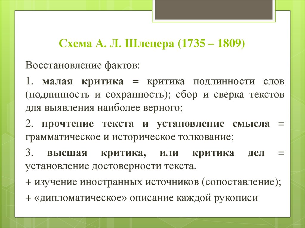 Критика источника. Методика научной критики исторического источника Шлецер. Шлёцер критика исторического источника. Подлинность слов. Критика подлинности нормы схема.