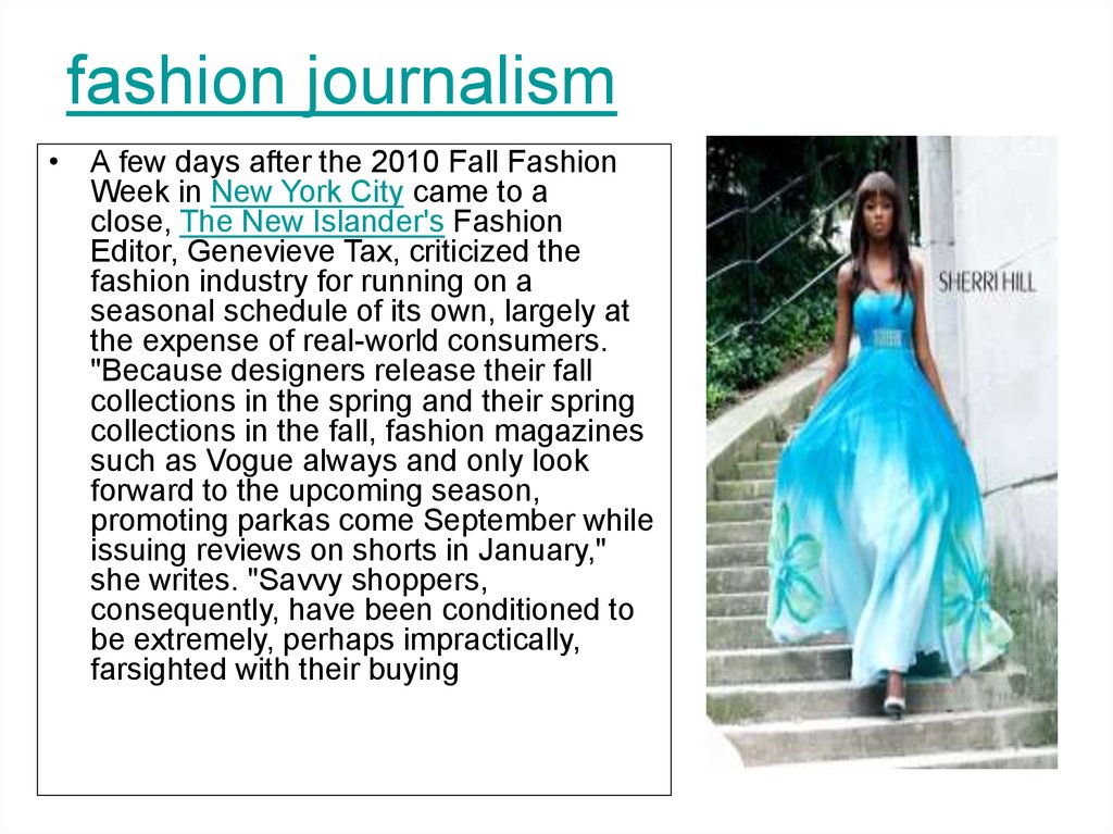 fashion journalism