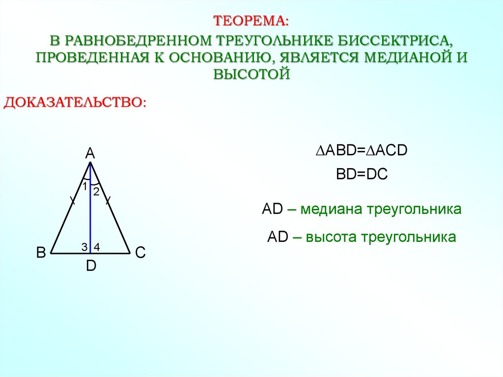 Осей у равнобедренного треугольника