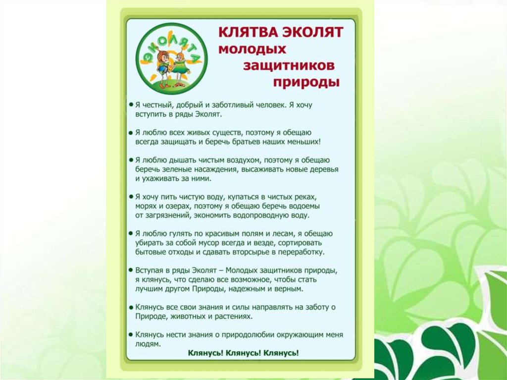 Презентация эколята молодые защитники природы в начальной школе