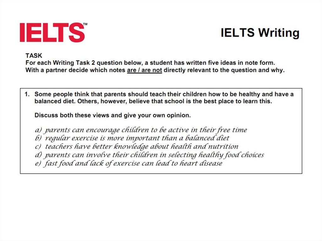 Ielts Writing Task 2 Online Presentation