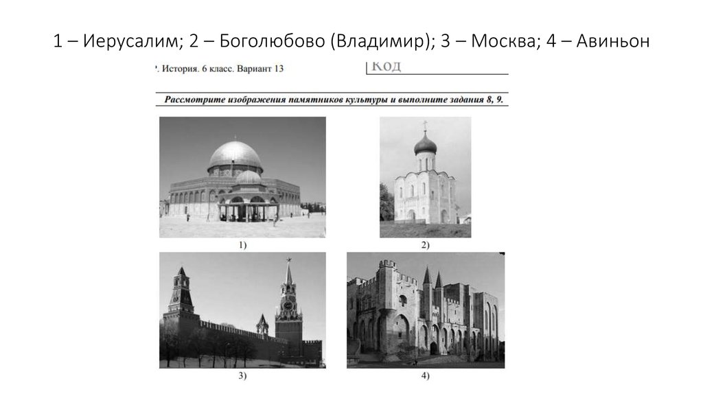 Иерусалим на карте впр история