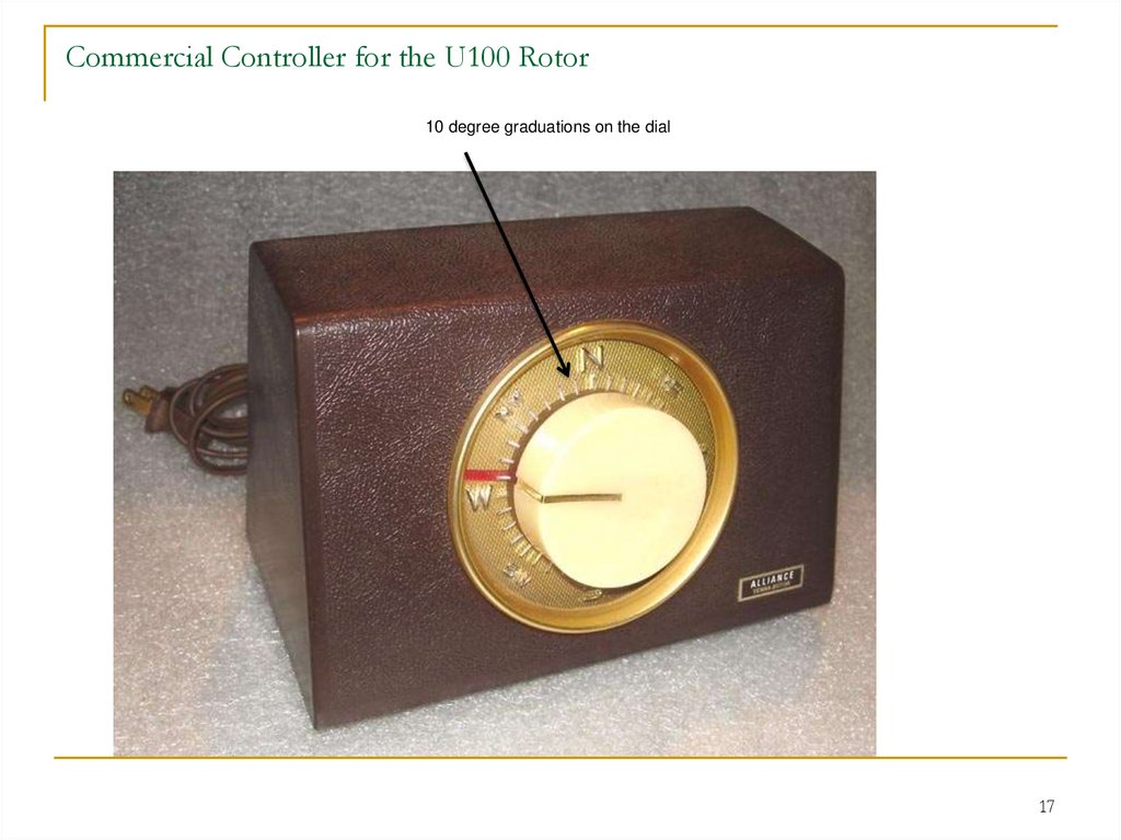 Commercial Controller for the U100 Rotor