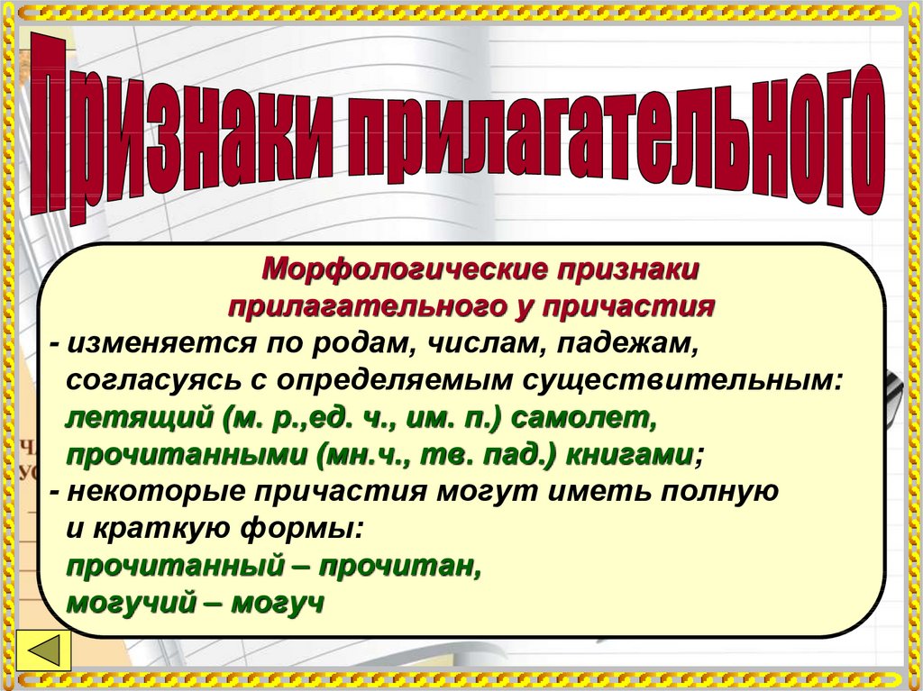 Морфология 9 класс повторение презентация