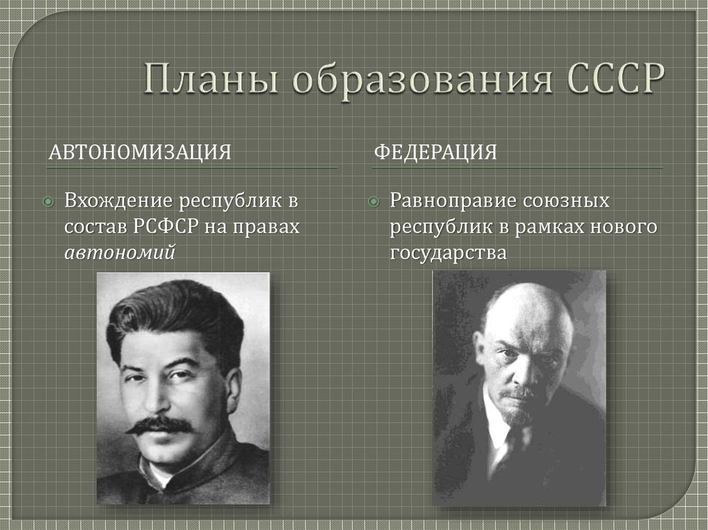 Планы образования СССР